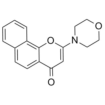 2-(4-吗啉基)-4H-萘并[1,2-B]吡喃-4-酮结构式