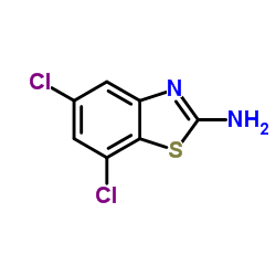 2-氨基-5,7-二氯苯并噻唑结构式