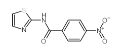 4-硝基-N-噻唑-2-基-苯甲酰胺结构式