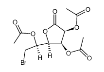 2,3,5-tri-O-acetyl-6-bromo-6-deoxy-D-mannono-1,4-lactone结构式