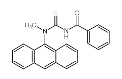 N-(9-蒽甲基)-N′-苯甲酰基-N-甲基硫脲结构式