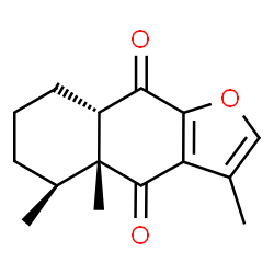 (4aR)-4a,5,6,7,8,8aβ-Hexahydro-3,4aβ,5β-trimethylnaphtho[2,3-b]furan-4,9-dione结构式