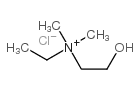 ethyl-(2-hydroxyethyl)-dimethylazanium,chloride Structure