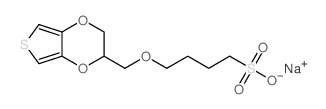 4-[(2,3-二氢噻吩并[3,4-b]-1,4-二噁英-2-基)甲氧基]-1-丁烷磺酸钠结构式