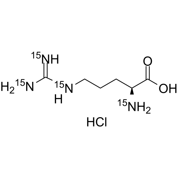 L-Arginine-15N4 hydrochloride结构式