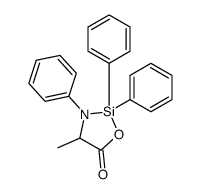 4-Methyl-2,2,3-triphenyl-1-oxa-3-aza-2-silacyclopentan-5-one结构式