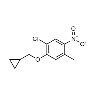 1-氯-2-(环丙基甲氧基)-4-甲基-5-硝基苯结构式