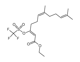 ethyl 3-(((trifluoromethyl)sulfonyl)oxy)-7,11-dimethyldodeca-2(Z),6(Z),10-trienoate Structure