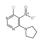 4-氯-5-硝基-6-(1-吡咯烷)嘧啶结构式