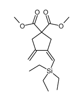 (Z)-1,1-dicarbomethoxy-3-methylene-4-(triethylsilylmethylene)cyclopentane结构式