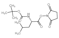 Boc-L-亮氨酸N-羟基琥珀酰亚胺脂结构式