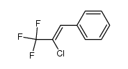 (2-chloro-3,3,3-trifluoroprop-1-en-1-yl)benzene结构式