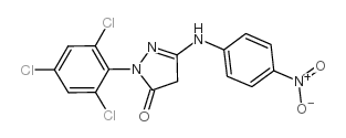 1-(2,4,6-三氯苯基)-3-(硝基苯胺)-2-吡唑啉-5-酮结构式
