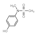 N-(4-羟苯基)-N-甲基甲磺酰胺结构式