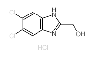1H-Benzimidazole-2-methanol,5,6-dichloro-,monohydrochloride结构式