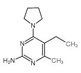 5-ethyl-4-methyl-6-(1-pyrrolidinyl)-2-pyrimidinamine() Structure