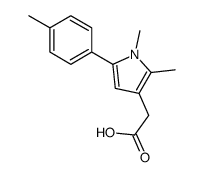 2-[1,2-dimethyl-5-(4-methylphenyl)pyrrol-3-yl]acetic acid结构式