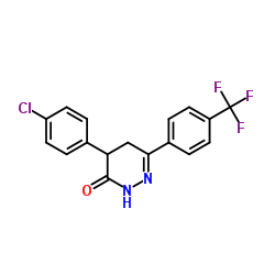 4-(4-Chlorophenyl)-6-[4-(trifluoromethyl)phenyl]-4,5-dihydro-3(2H)-pyridazinone Structure