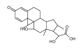 (11β,16α,20S)-9-Fluoro-11,20-dihydroxy-16-methyl-3-oxopregna-1,4-dien-21-oic Acid Structure
