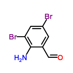 2-Amino-3,5-dibromobenzaldehyde structure