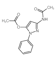 (5-acetamido-2-phenyl-pyrazol-3-yl) acetate Structure