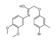 2-(4-bromo-3-methylphenoxy)-N-(3,4-dimethoxyphenyl)acetamide Structure