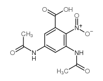 3,5-双(乙酰氨基)-2-硝基苯甲酸结构式