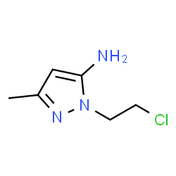 1H-Pyrazol-5-amine,1-(2-chloroethyl)-3-methyl-结构式