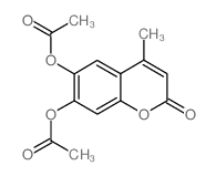 6,7-二乙酰氧基-4-甲基香豆素结构式