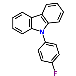 9-(4-氟苯基)-9H-咔唑结构式