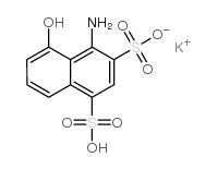 potassium hydrogen 4-amino-5-hydroxynaphthalene-1,3-disulphonate Structure