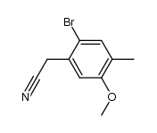 2-bromo-5-methoxy-4-methylphenylacetonitrile结构式