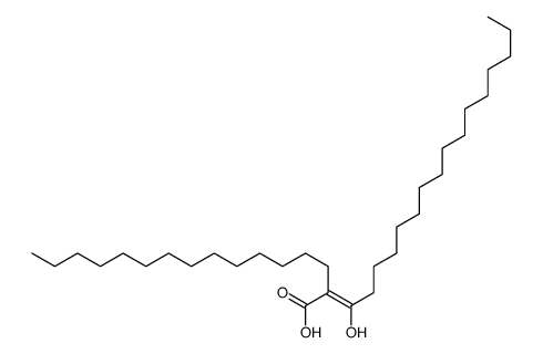 3-Hydroxy-2-tetradecyl-2-octadecenoic acid结构式