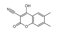 4-hydroxy-6,7-dimethyl-2-oxochromene-3-carbonitrile Structure