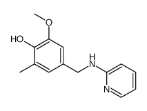 2-methoxy-6-methyl-4-[(pyridin-2-ylamino)methyl]phenol结构式
