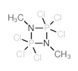 2,2,2,4,4,4-hexachloro-1,3-dimethyl-1,3-diaza-2$l^C2H6Cl6N2P2,4$l^C2H6Cl6N2P2-diphosphacyc结构式