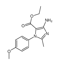 ethyl 5-amino-3-(4-methoxyphenyl)-2-methylimidazole-4-carboxylate结构式