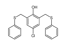 4-chloro-2,6-bis(phenylsulfanylmethyl)phenol结构式