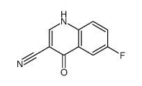 3-Quinolinecarbonitrile, 6-fluoro-4-hydroxy- Structure