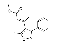 methyl 3-(5-methyl-3-phenyl-1,2-oxazol-4-yl)but-2-enoate结构式
