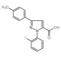 1-(2-氟苯基)-3-(4-甲基苯基)-1H-吡唑-5-羧酸结构式
