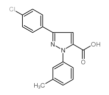 3-(4-chlorophenyl)-1-m-tolyl-1h-pyrazole-5-carboxylic acid结构式