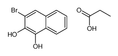 3-bromonaphthalene-1,2-diol,propanoic acid结构式