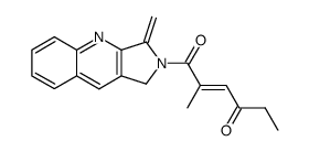 7-(2-methyl-4-oxohex-2-enoyl)-6,8-dihydro-6-methylenepyrrolo[3,4-b]quinoline结构式