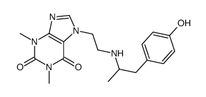 7-[2-[1-(4-hydroxyphenyl)propan-2-ylamino]ethyl]-1,3-dimethylpurine-2,6-dione结构式
