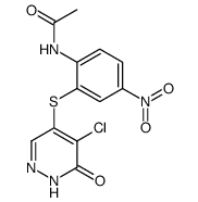 5-(2-acetylamino-5-nitro-phenylsulfanyl)-4-chloro-2H-pyridazin-3-one结构式