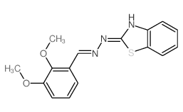 Benzaldehyde,2,3-dimethoxy-, 2-(2-benzothiazolyl)hydrazone Structure
