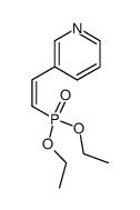(Z)-2-(pyridin-3-yl)vinylphosphonic acid diethyl ester结构式