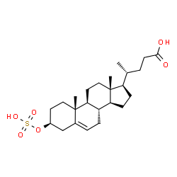 3-hydroxy-5-cholen-24-oic acid 3-sulfate ester结构式