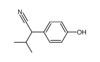 2-(4-hydroxyphenyl)-3-methylbutyronitrile结构式